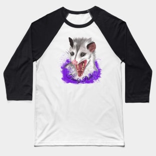 Trashy Punk Possum Design Baseball T-Shirt